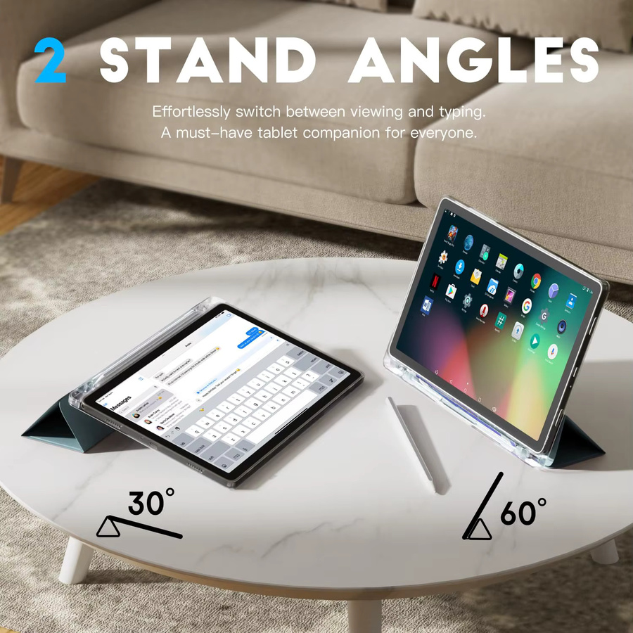 Transparente Schutzhülle mit Stifthalter für Samsung Galaxy Tab A8 A9 A11 Plus S6 Lite S7 S8 S9 FE Lite - Bild 3