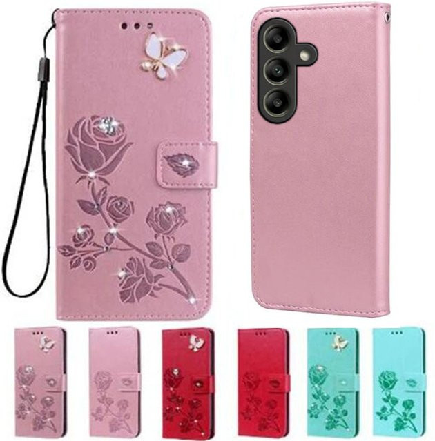 PU Leder Flip Brieftasche für Samsung Galaxy A05 A05S A15 A16 A25 A26 A35 A36 A55 A56 5G Karte Etui in Pink - Bild 1