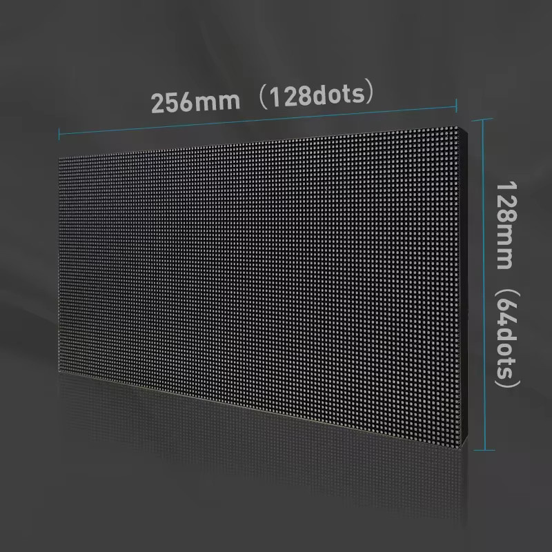 P2 Indoor RGB Matrix Panel Vollfarb LED-Modul mit 128x64 Pixeln, HUB75-Schnittstelle, 32 Scan, Programmierbare HD Videowand, Schwarz, B: 25,6 cm, H: 12,8 cm - Bild 2