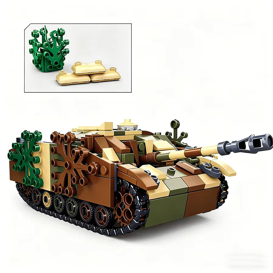 Monkey Man WW2 0858 Gepanzerter Kampfpanzer Modellbausteine Set aus 524 Teilen in Mehrfarbig - Bild 2