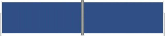 Ausziehbare Seitenmarkise von furnicato in Blau mit automatischer Rückrollfunktion, Höhe: 220 cm, Breite: 1000 cm - Bild 1