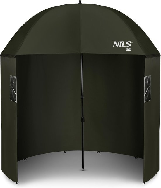 NILS CAMP Angel-Schirm NC4702 mit Seitenwänden in Grün, Durchmesser: 250 cm - Bild 1