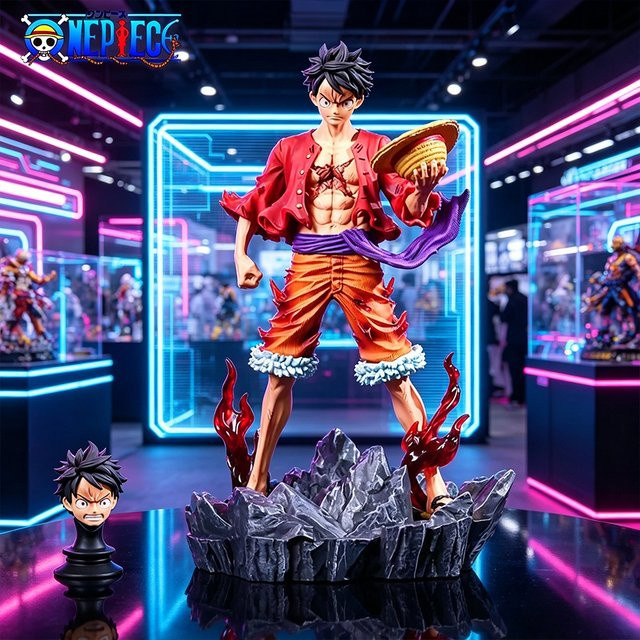 Bandai One Piece Anime Figur Luffy Haoushoku Haki Actionfigur aus PVC, Multicolor, Höhe: 24 cm - Bild 1