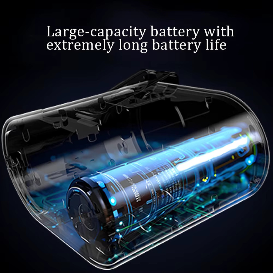 HOMEFISH Tragbarer Mini-Taillenclip-Ventilator mit Doppel-Luftauslass und 20000 mAh Akku in Grau - Bild 4