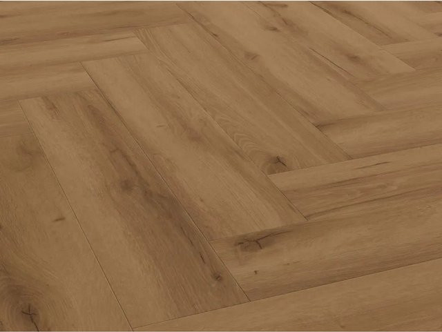 TIMEFLOOR Vinylboden NK32 in Holzoptik, Fischgrät Design, Eiche Rustikal, Braun, 6,0 mm Dicke - Bild 1