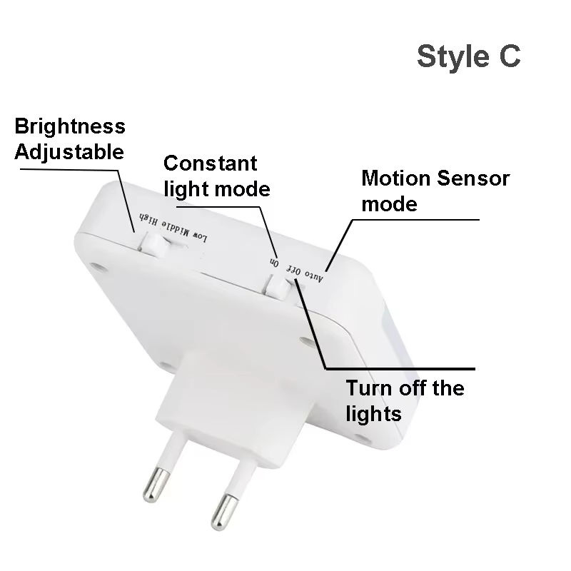 VENUSWING LED-Nachtlampe mit Bewegungsmelder in Weiß, dimmbar und modern für Schlafzimmer und Flur - Bild 6