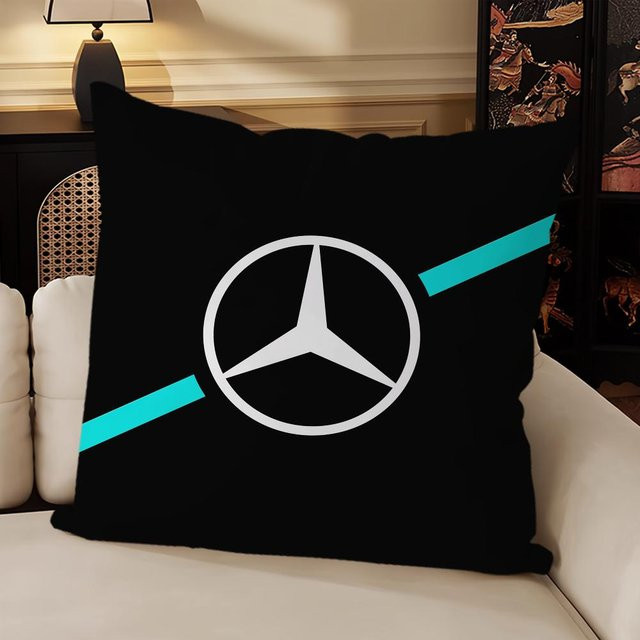 Mercedes-Benz AMG Kissenbezug quadratisch braun B/B: 40,64 x 40,64 cm - Bild 1