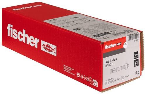 Fischer FAZ II Plus Bolzenanker aus Edelstahl, Durchmesser: 16 mm, Länge: 223 mm, 10 Stück - Bild 1