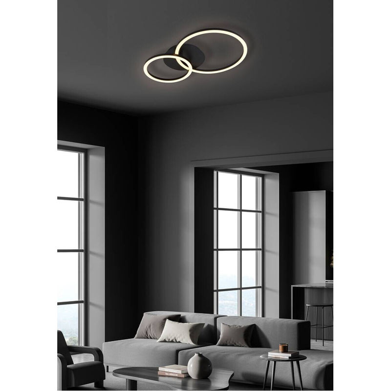Pocoline LED-Deckenleuchte Nio schwarz B/H/L: 40 x 58 x 11,5 cm - Bild 2