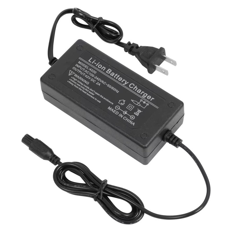 Universelles Batterieladegerät für Elektrofahrräder, Roller und Hoverboards, 42 V, 2 A, Schwarz - Bild 4