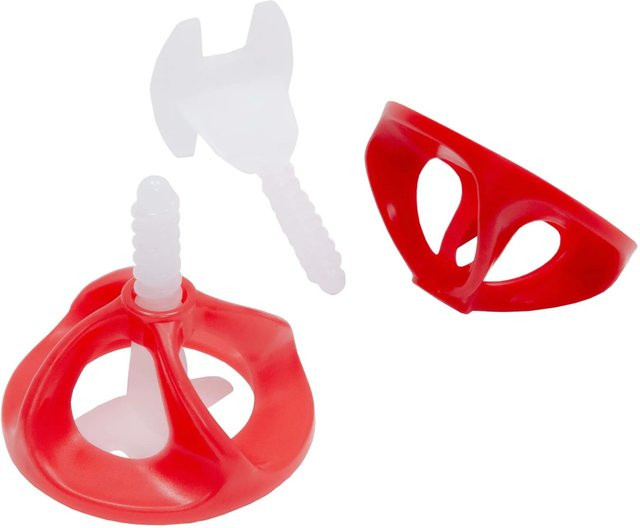 Dalsys Fliesen Nivelliersystem Set mit 100 Gewindelaschen und 100 Hauben in 3mm, transparent und rot - Bild 1