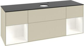 V&B Waschtischunterschrank Finion in Weiss und Grau lackiert, Breite: 160 cm - Bild 1