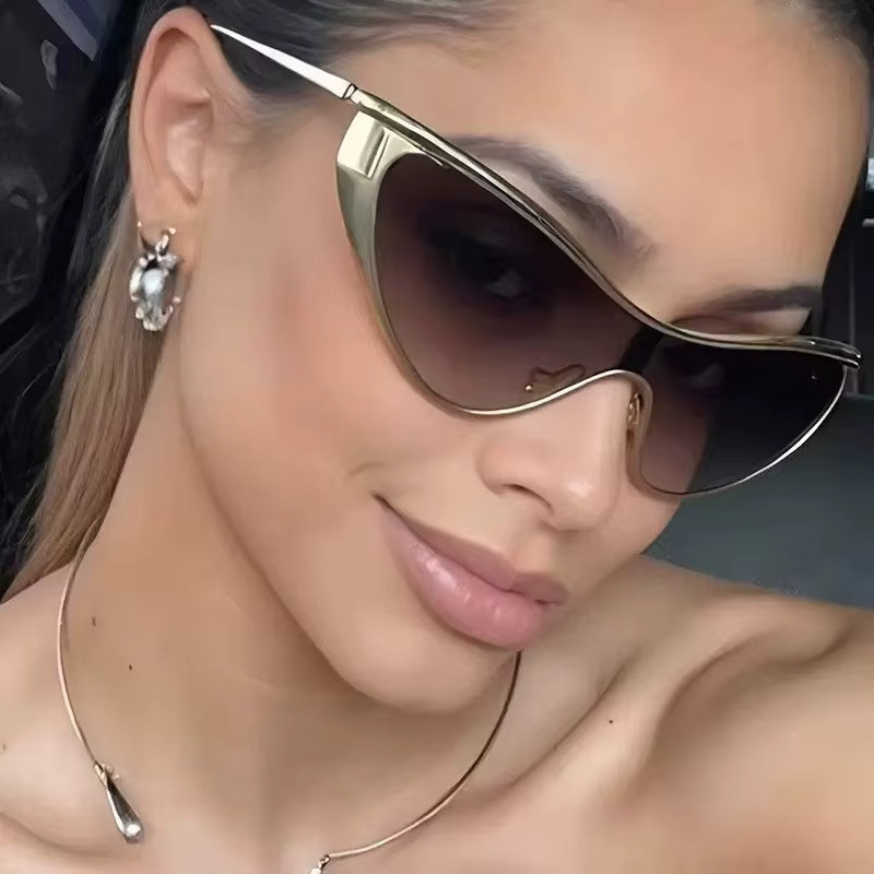 AINII Sonnenbrille, Vollrand, Metall, gold, Unisex - Bild 2