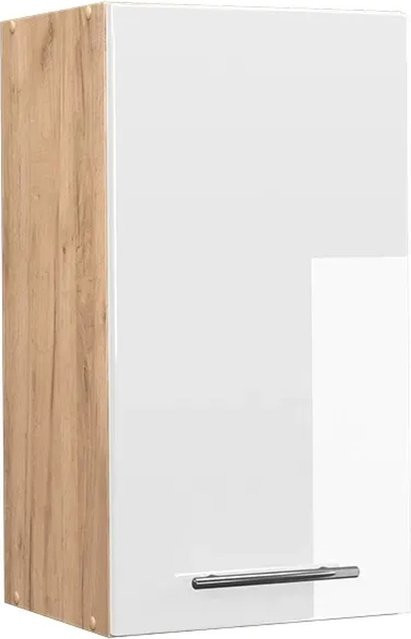Vicco Hängeschrank Fame-Line Küchenschrank in Weiß Hochglanz und Eiche mit Softclose-Scharnieren und Einlegeboden, Breite: 40 cm - Bild 2