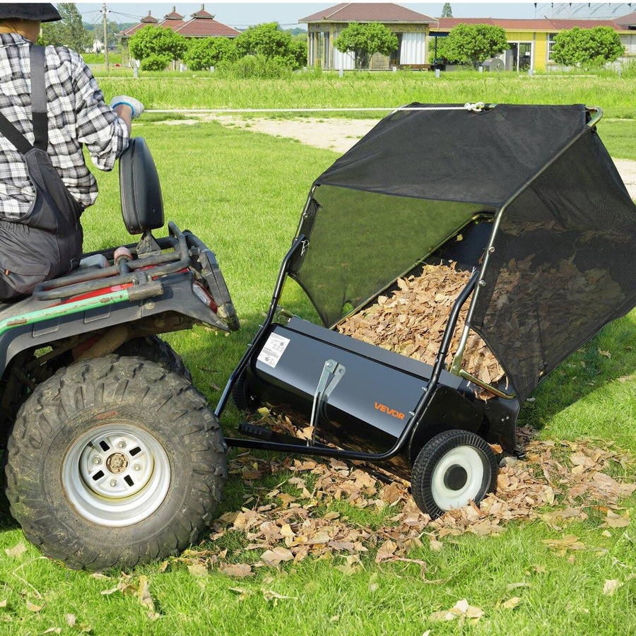 Buying Solutions MB Schlepp-Rasenkehrer mit Laubsammler und Grasfangsack in Schwarz - Bild 3