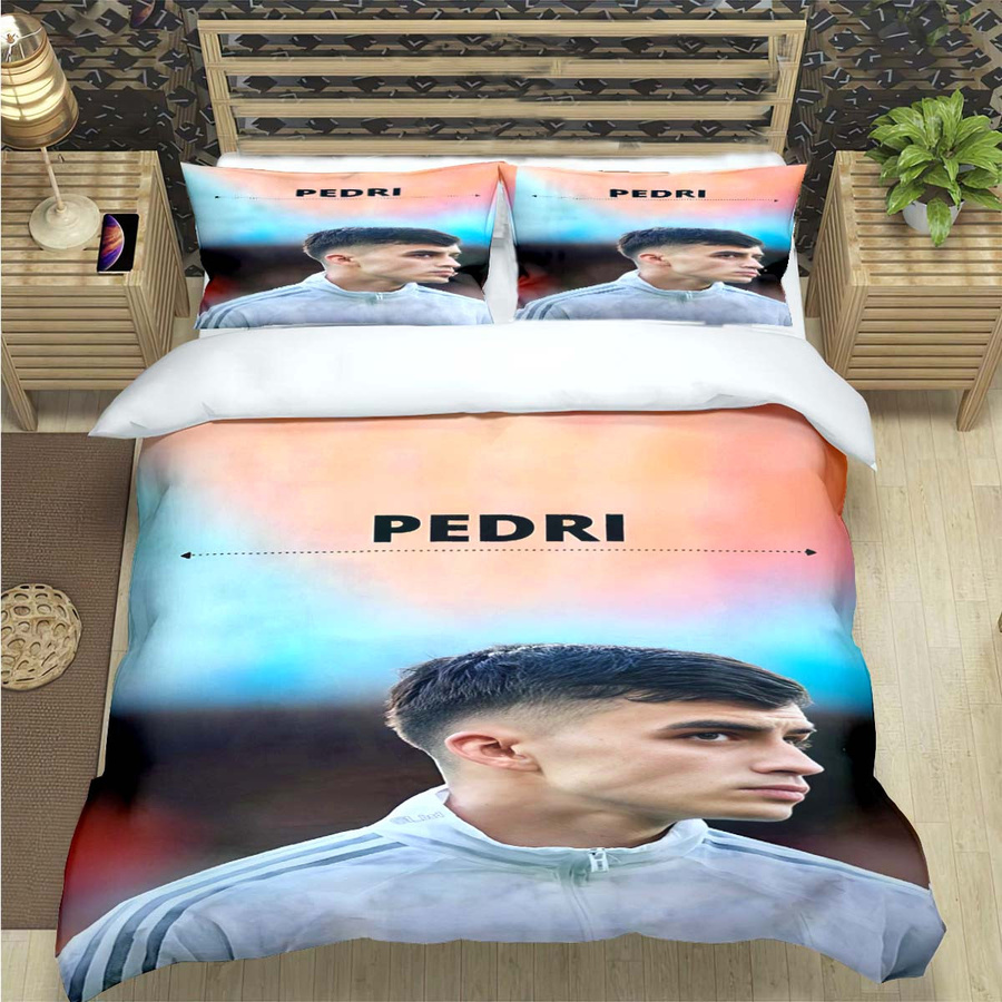 Bettwäsche-Set Pedri Spanien Fußballstar mit Bettbezug und Bettdecke, Single, B/H: 135 x 200 cm - Bild 1