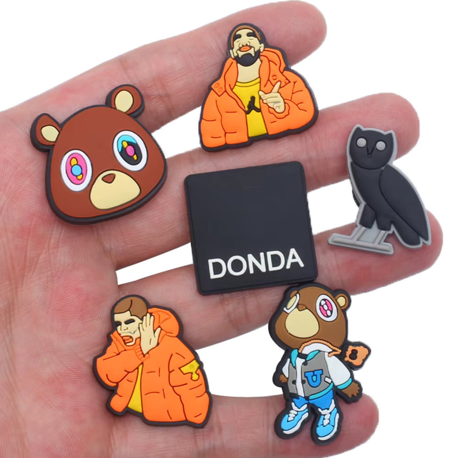 Kanye Bear Pop-Figur PVC, 16 Stück/Set, Schuh-Charms, Kinder - Bild 2