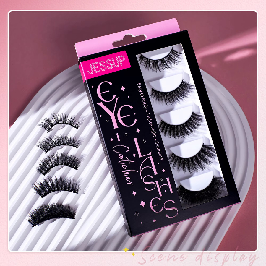 Jessup Falsche Wimpern-Set, 5 Paar, 3D - Bild 6