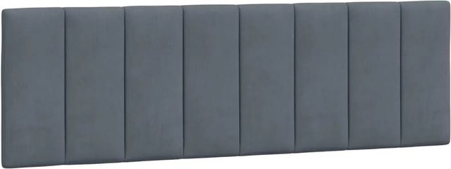 vidaXL Kopfteil-Kissen Hanko Dunkelgrau aus Samt mit Breite: 160 cm - Bild 1