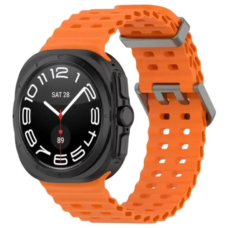 CAOWTAN Uhrenarmband Silikon, Samsung Galaxy Watch Ultra 47 mm, Galaxy Watch 7 - Bild 1