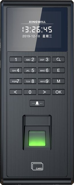 Asia-Teco Fingerabdruck-Zeiterfassung und RFID 125kHz Smart Door Access Control System Kit mit Tastatur in Schwarz - Bild 1