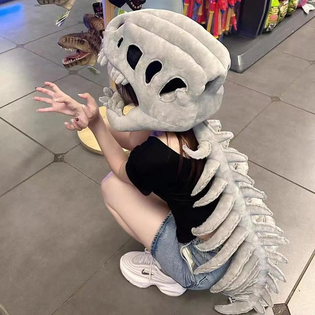 Binchi Fitness Dinosaurierskelett Kostüm Set, Plüsch / Textil, ab 14 Jahre - Bild 1