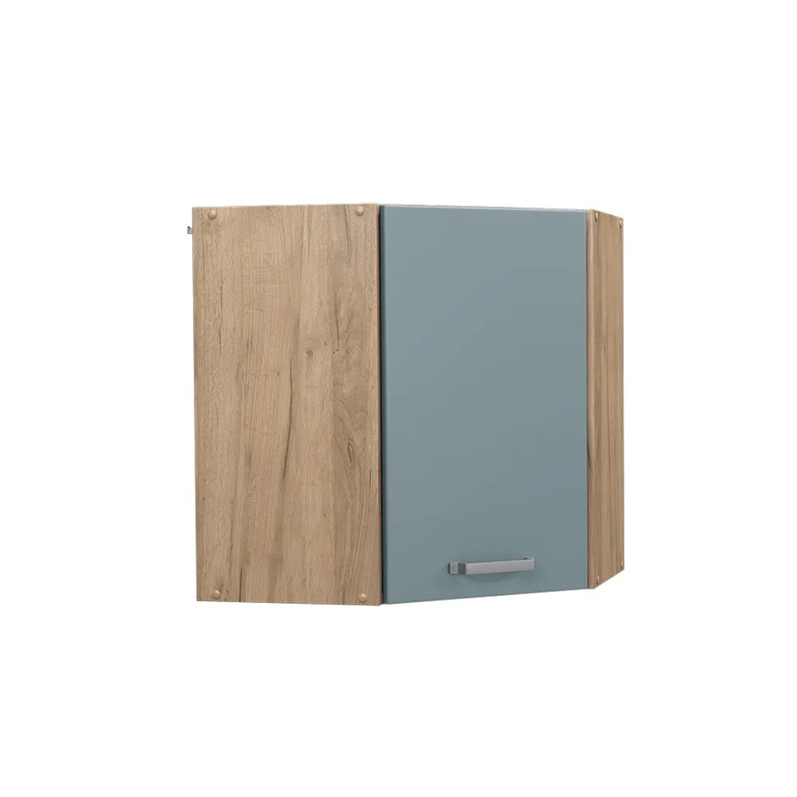 Vicco R-Line Eckhängeschrank für die Küche in Eiche mit Blau-Grau, Breite: 57 cm, Höhe: 60 cm, Tiefe: 34,1 cm - Bild 2