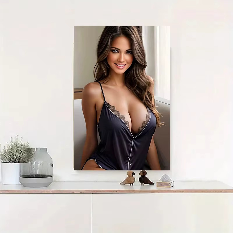 Vhome Moderne Leinwand-Wandkunst Lady-Poster als rahmenloses Portrait für deine Heimdekoration - Bild 3