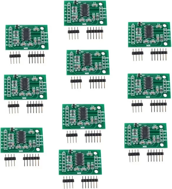Wishiot HX711 24-Bit ADC Gewichtssensormodul und Wägezellenverstärker für Arduino DIY Präzisionswaage Zweikanal in Grün - Bild 1