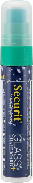 Securit Flüssigkreidemarker Waterproof mit rechteckiger Spitze in Grün, Schriftbreite: 25 mm - Bild 1