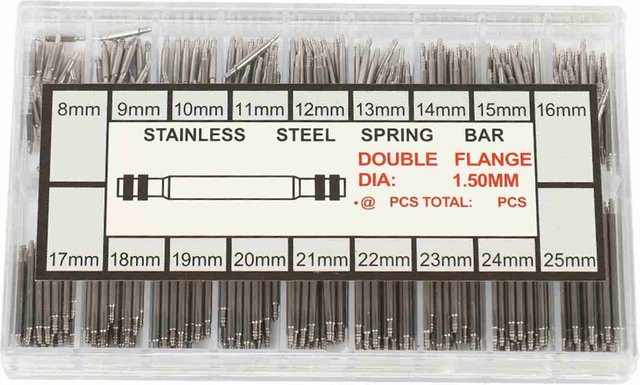 TOMTOP JMS Uhrenarmband Federstege, Edelstahl, Silber, 8-25mm - Bild 1