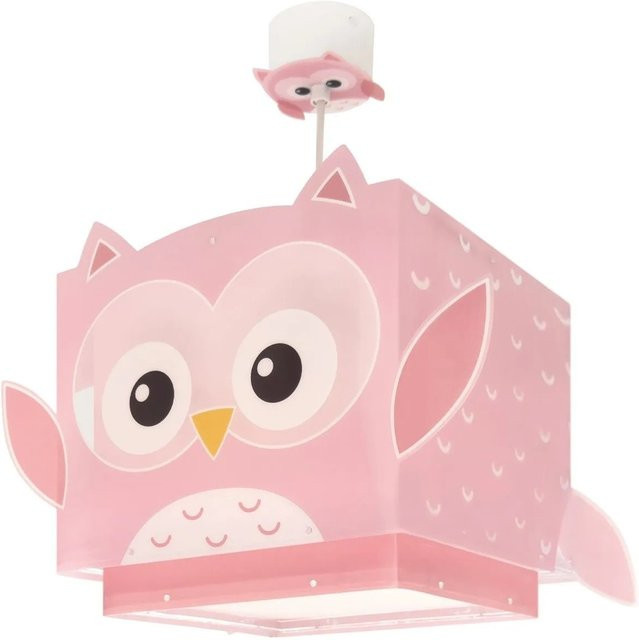 Dalber Kinderzimmer Deckenlampe Kleine Rosa Eule in Pink und Transparent - Bild 1
