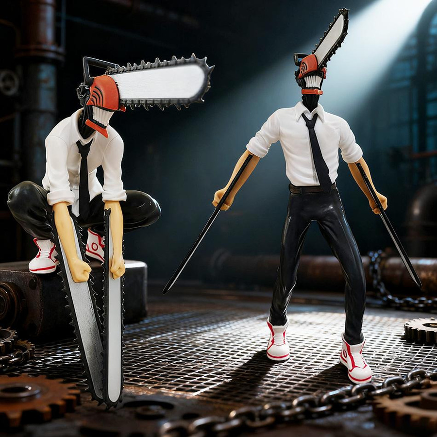 Chainsaw Man Denji und Power Anime Actionfigur von Fashnics in Multicolor aus PVC - Bild 4