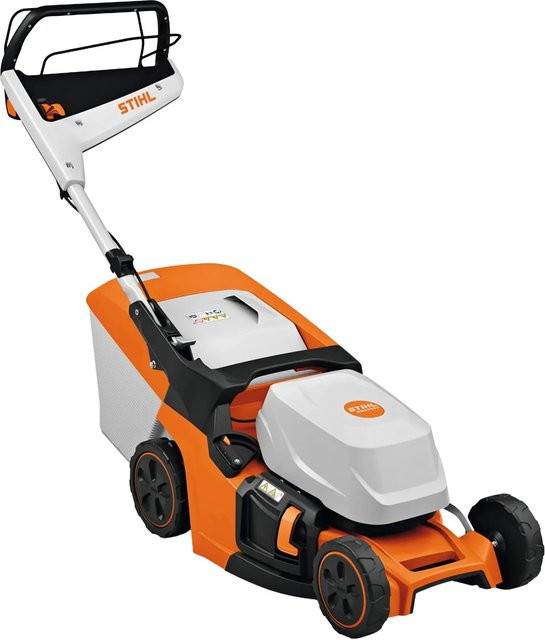 Stihl Akku-Rasenmäher RMA 443 V in Orange-Grau mit Mulchkit und Fangkorb (ohne Akku und Ladegerät) - Bild 1
