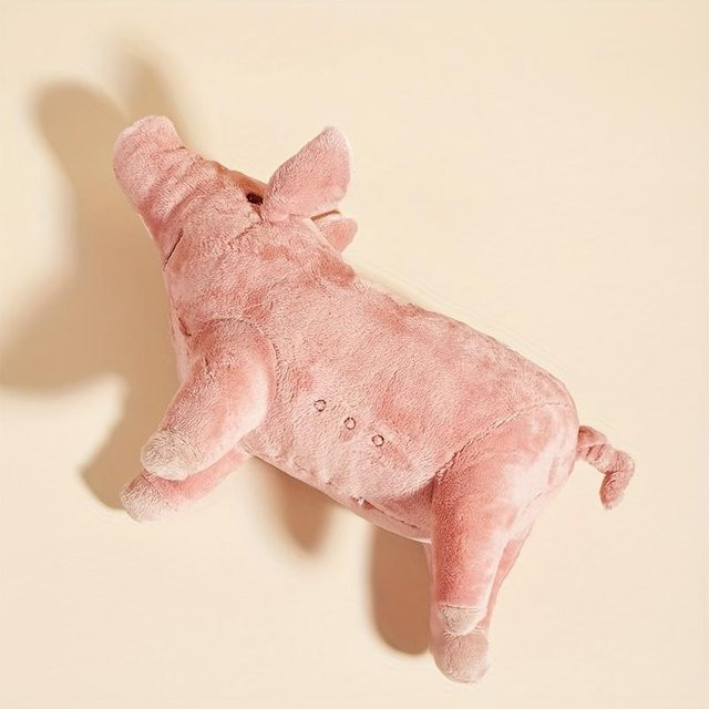 BC Pet Supplies Simulations-Haustierschwein-Plüschtier, Kauspielzeug für Hunde, beige - Bild 1