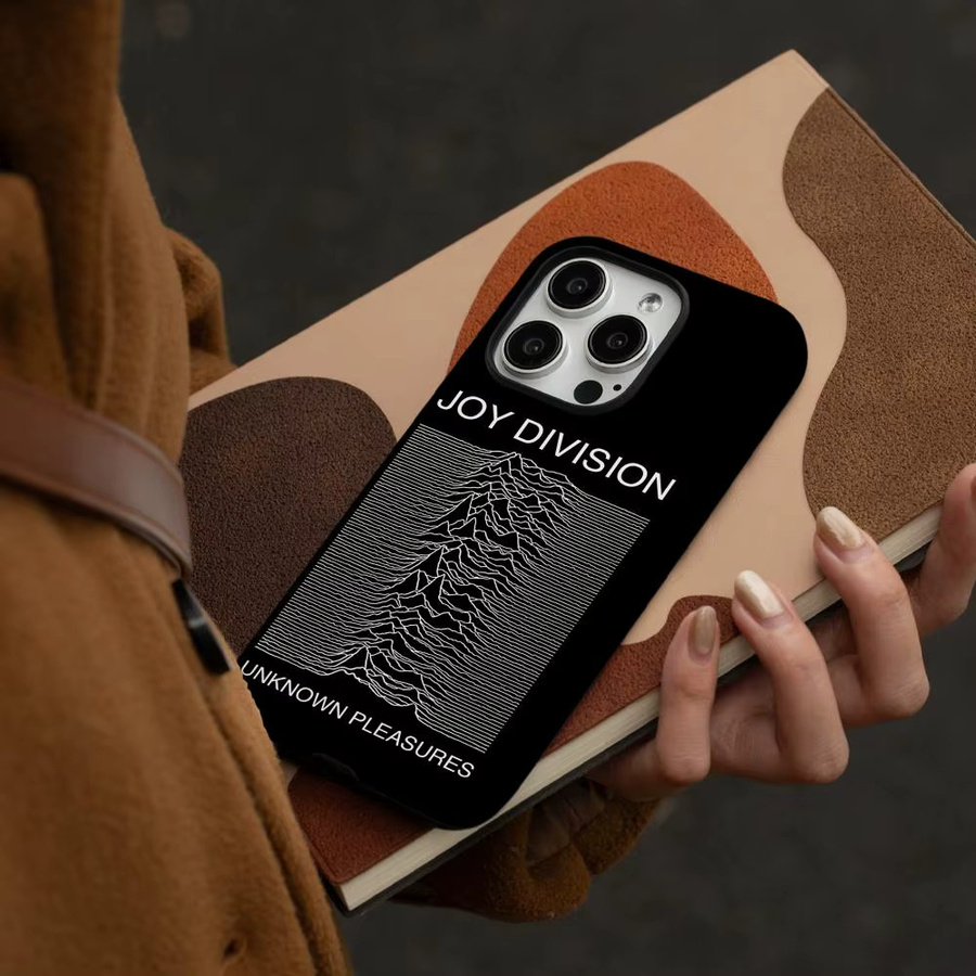 J-Joy D-Division Handyhülle für iPhone 17 16 15 14 13 12 Pro Max Plus glänzende HD-Doppelschicht-Flüssigkeitshartschale in Schwarz und Weiß - Bild 2