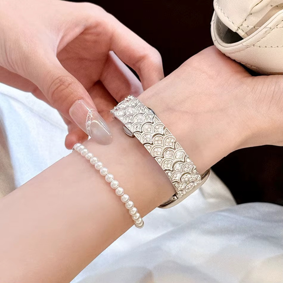 LuLuTom Uhrenarmband Edelstahl, Diamant, Kristall, Unisex - Bild 5
