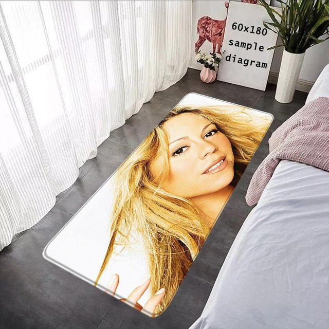 Rutschfeste Fußmatte Mariah Carey von YglTwelve, Wasserabsorbierender Teppich für Eingangsbereich und Küche, B/B: 40 x 60 cm, Multicolour - Bild 1