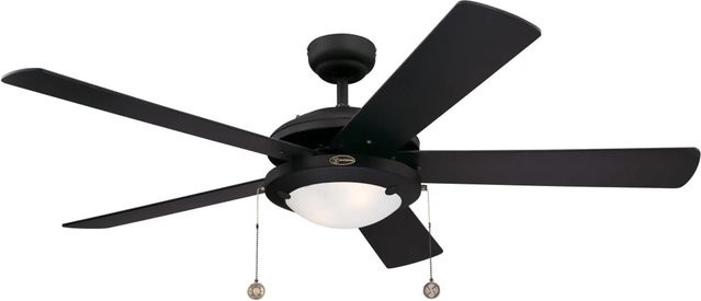 WESTINGHOUSE Deckenventilator Comet Schwarz mit Beleuchtung und Zugketten, Durchmesser: 132 cm - Bild 1