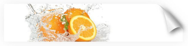 Myspotti Küchenrückwandfolie selbstklebend in Orange, B: 280 cm, H: 60 cm - Bild 1