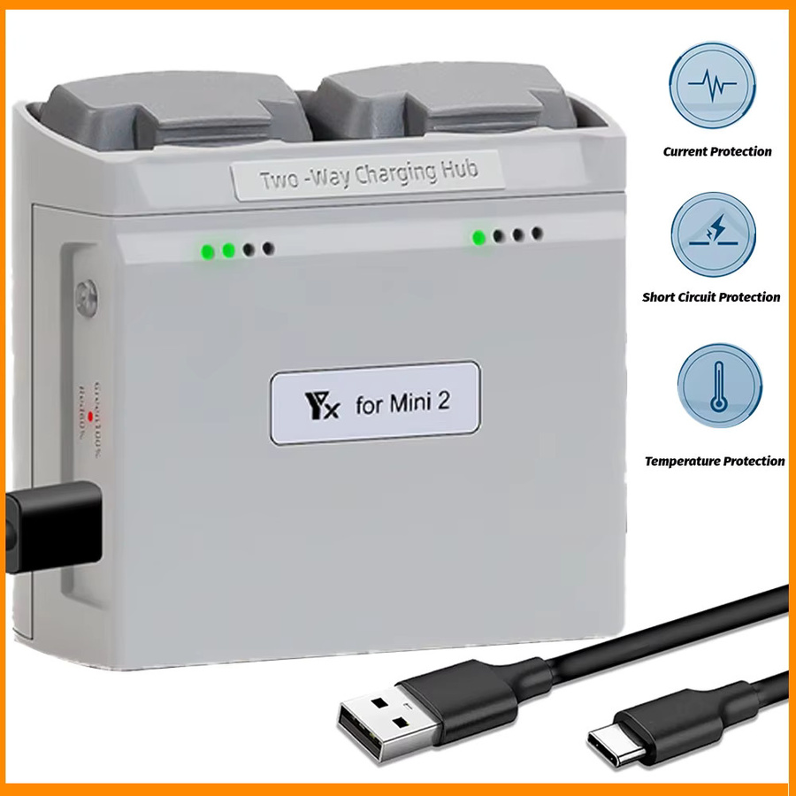 DJI Ladestation für Mini 4K, Mini 2SE, Mini 2 und Mini SE mit Zwei-Wege-Batteriemanager und Schnellladefunktion in Grau oder Weiß - Bild 2