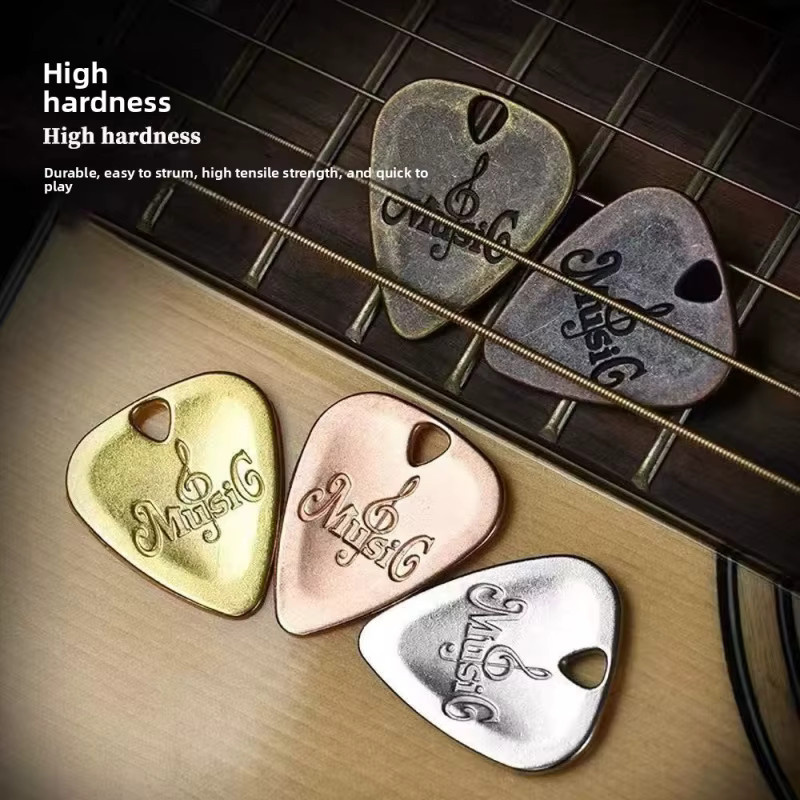 Moge Halskette Gitarrenplektren, Zinklegierung, Roségold, Unisex - Bild 4