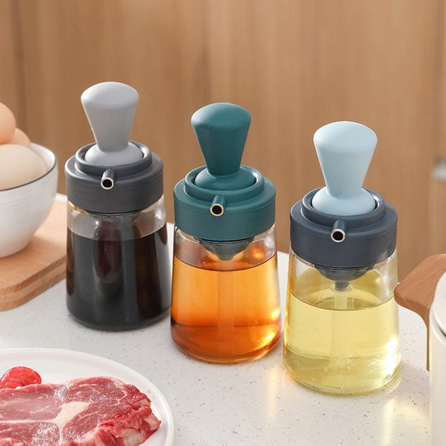 Aihogard 2-in-1 Silikon-Ölflasche mit integriertem Pinsel für Küche und Grillen - Bild 1