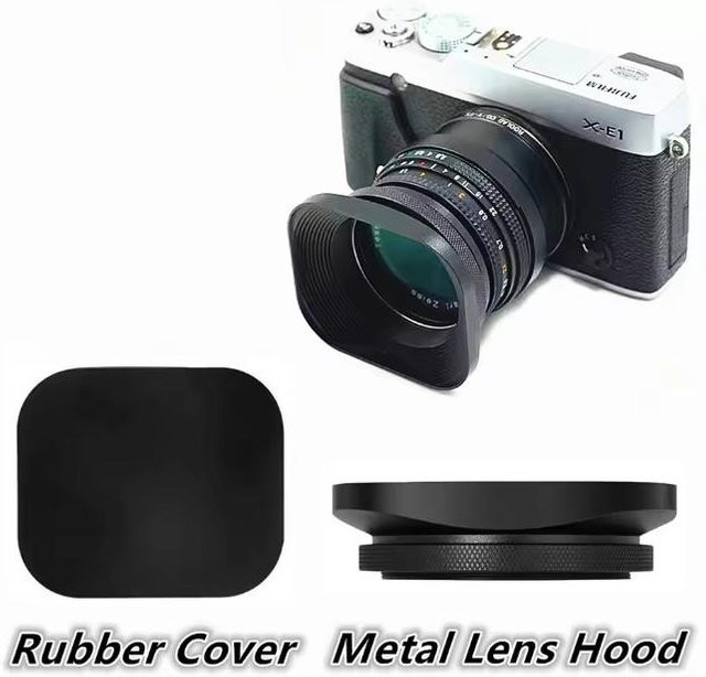 Quadratische Gegenlichtblende von Backpacker in Schwarz für Canon, Nikon, Fujifilm, Leica und Panasonic - Bild 1