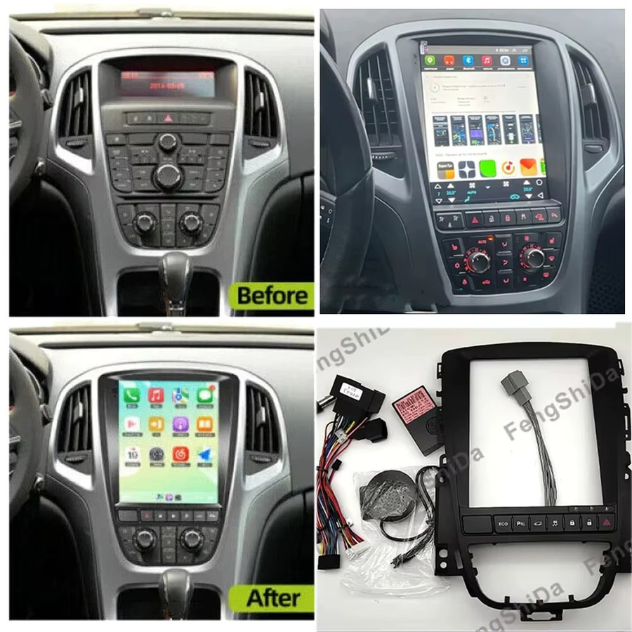 FengShiDa Android 16 Multimedia-Player mit Carplay, Navigation, GPS und WiFi für Opel Astra J, Vauxhall und Buick Verano (2009-2015), Schwarz - Bild 4