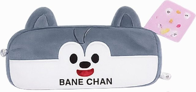 Stray Kids SKZOO Federmäppchen Bangchan Grau mit zufälligem SKZOO-Anhänger - Bild 1