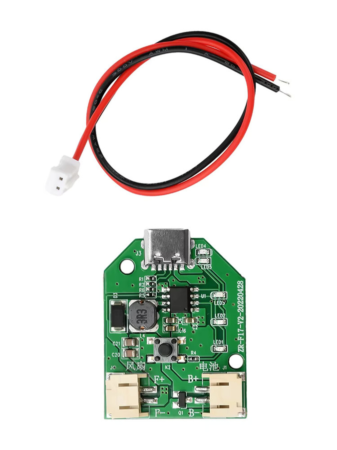 Diymore Boost Fan Control Board mit stufenloser Geschwindigkeitsregulierung und USB-C Anschluss, Grün - Bild 2