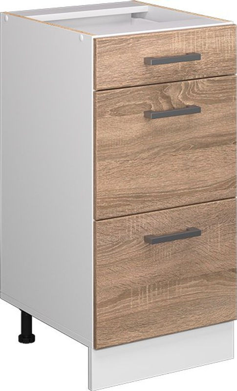 Küchenunterschrank Vicco R-line in Weiß, Breite: 40 cm, Tiefe: 46 cm, Höhe: 81,6 cm - Bild 1
