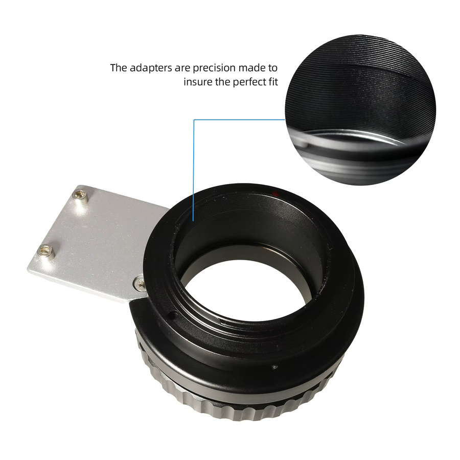 Sony Adapterring für B4 2/3 Zoll Objektiv auf Sony E/FE Mount, Schwarz, kompatibel mit Sony A6000, A7, A9, A1 und ZV Kameras - Bild 4
