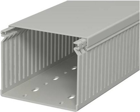 OBO Bettermann Verdrahtungskanal 6178059, Farbe: Stein-Grau, L x B x H: 2000 x 100 x 80 cm - Bild 1
